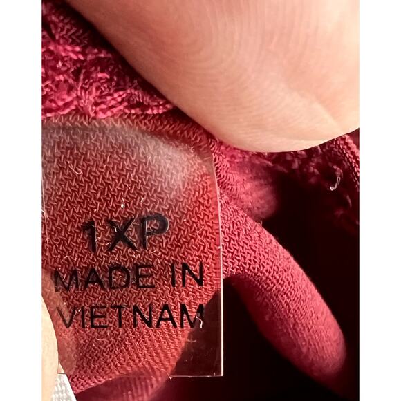 NY Collection Petite Plus Jumpsuit Women Size 1XP Burgundy Flattering Modest - Picture 6 of 16